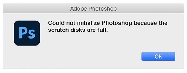 photoshop scratch disk full